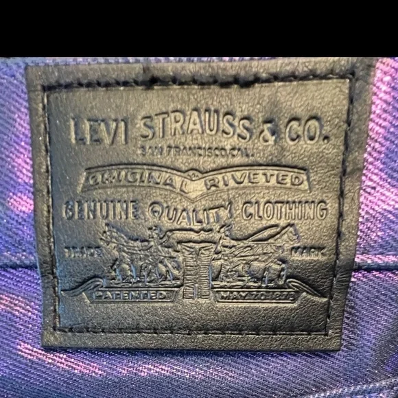 Levi’s Ribcage Metallic Purple Jeans 30 - Picture 9 of 9